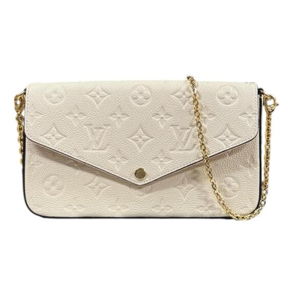 LOUIS VUITTON Handbags - Louis Vuitton Pochette Felicie Monogram Empreinte Shoulder Bag, M82363 White,...